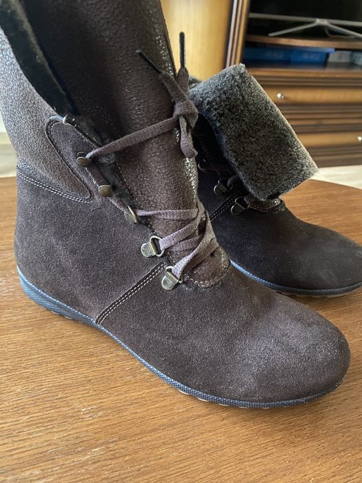 Кожанные , зимние ботиночки