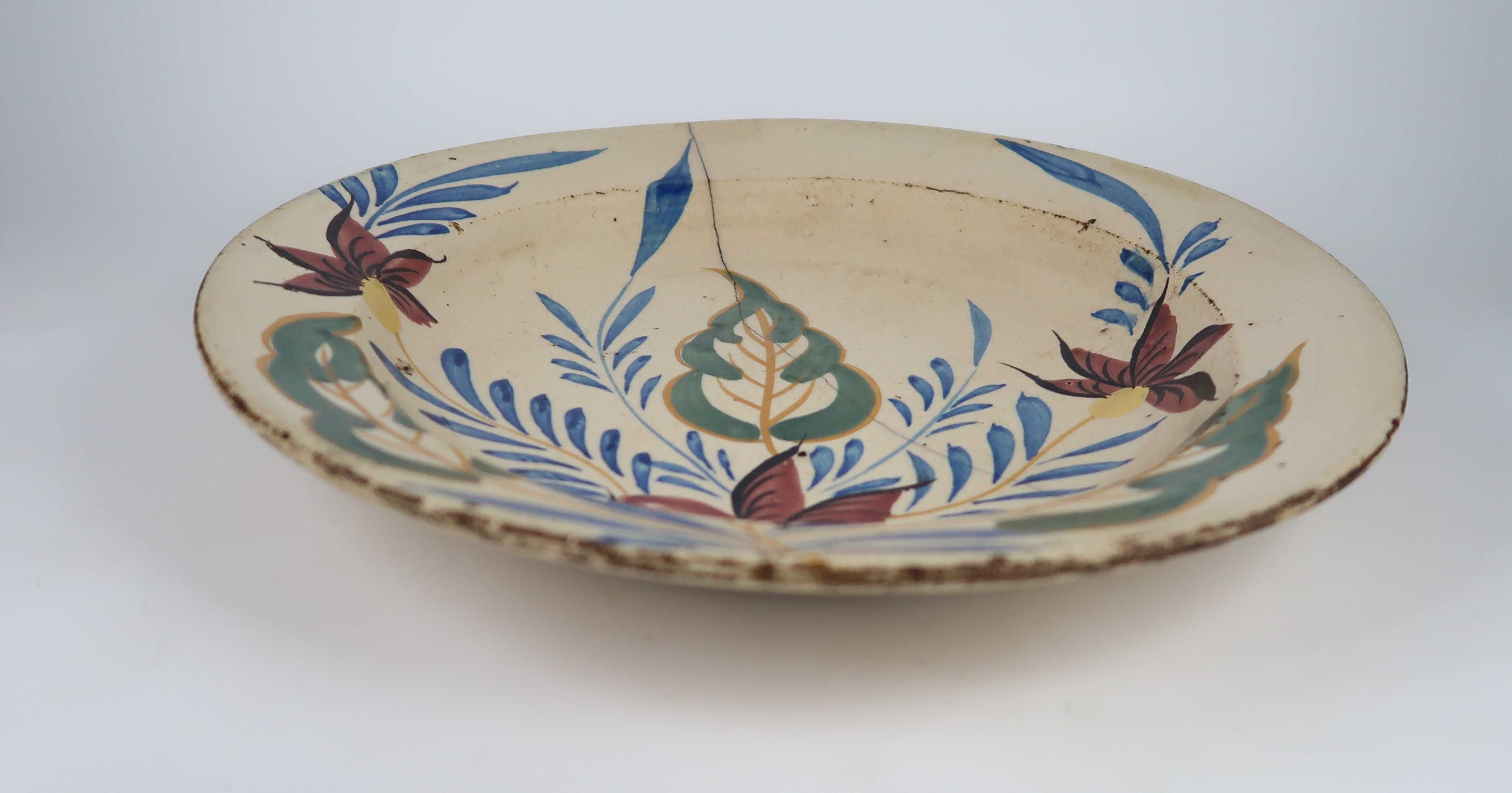 Prato Grande Faiança Portuguesa Séc. XIX - 31 cm