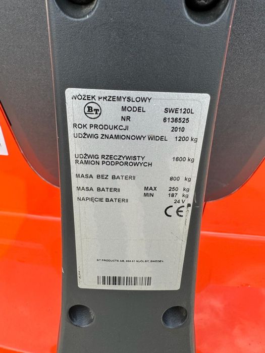 BT Toyota SWE120L Triplex 4.50m jak nowy 950 mth