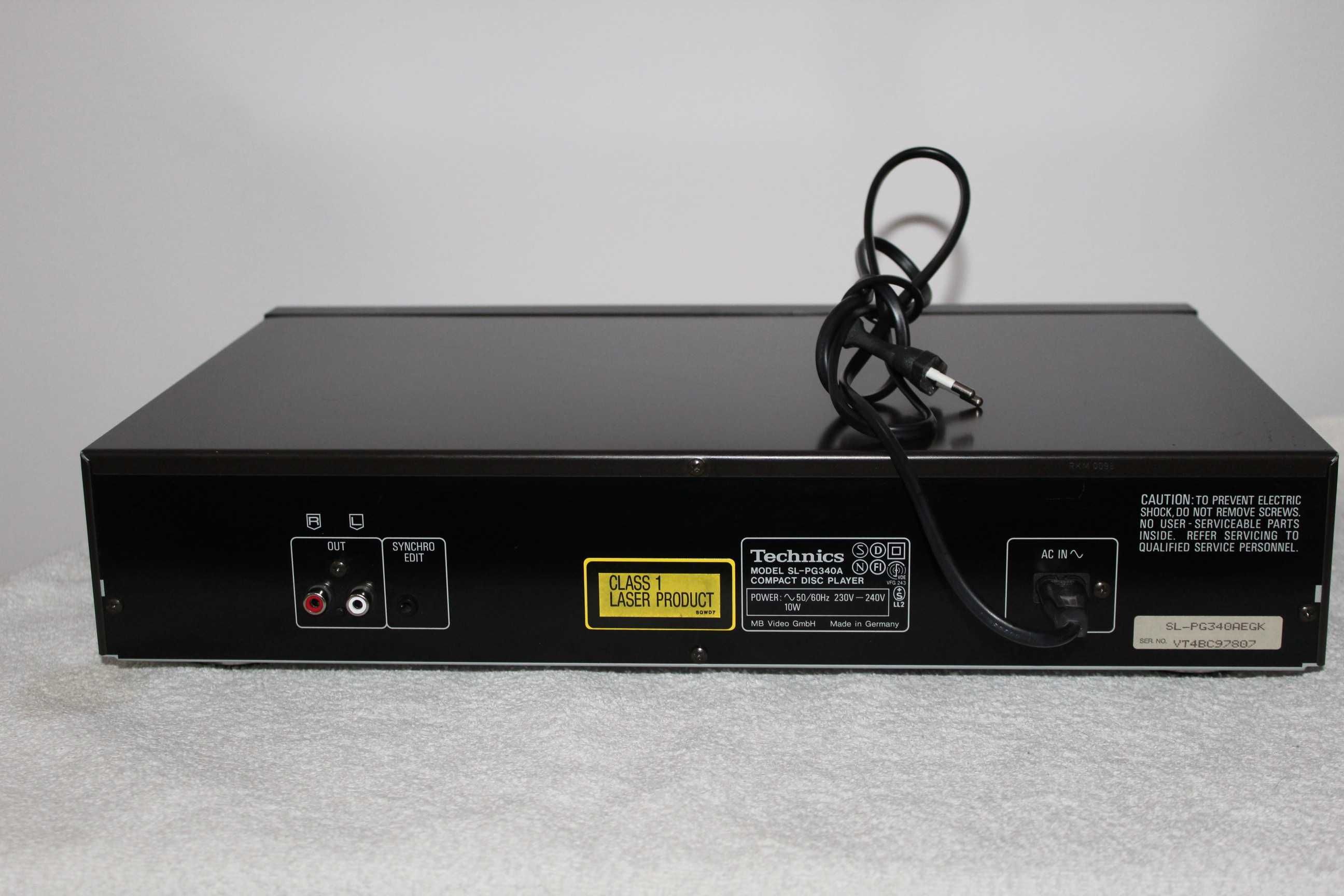 TECHNICS SL-PG340A Odtwarzacz płyt CD segment Wysyłka
