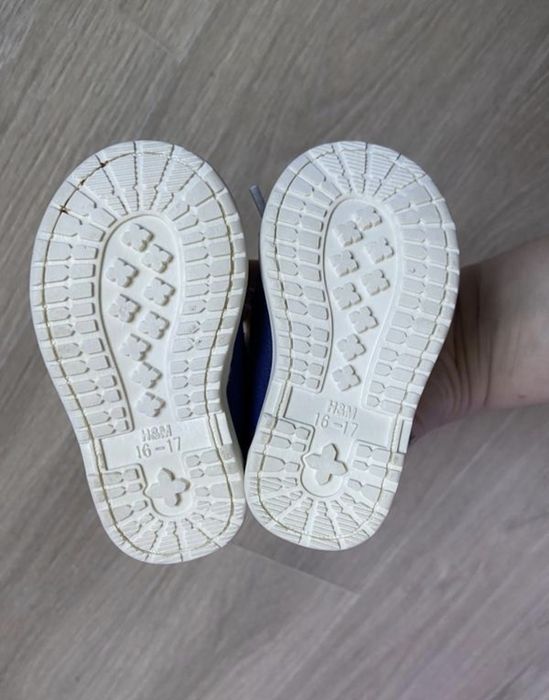 Брендові текстильні дитячі сині хакі кеди  12 16 17