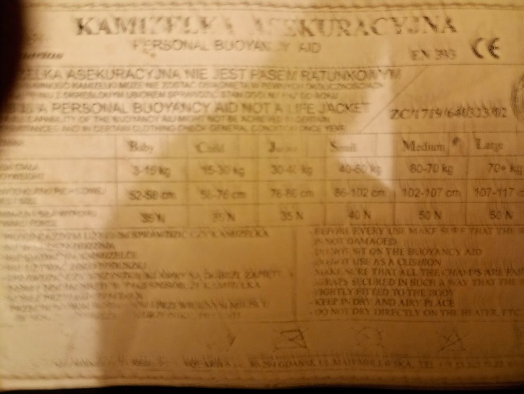Kapok ratunkowy mały