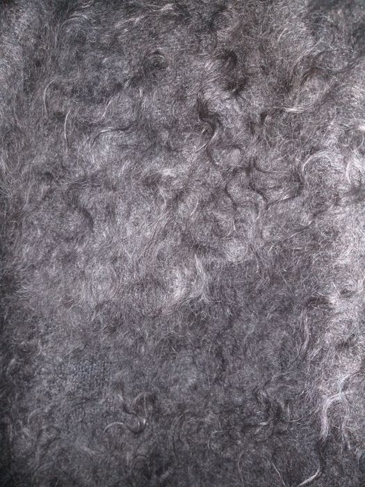 Пуховий платок темно сірий