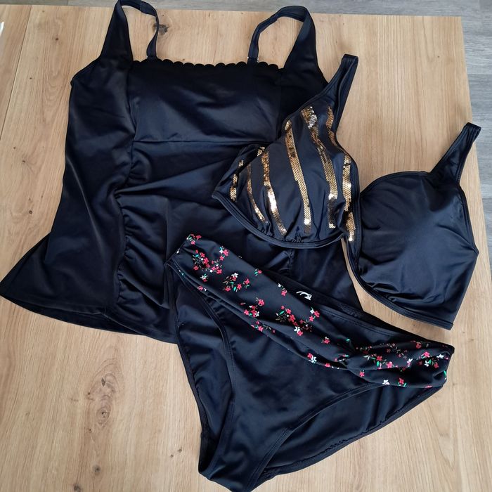 44 90D lub 95D,90E Nowy 3-częściowy strój kąpielowy bonprix z tankini