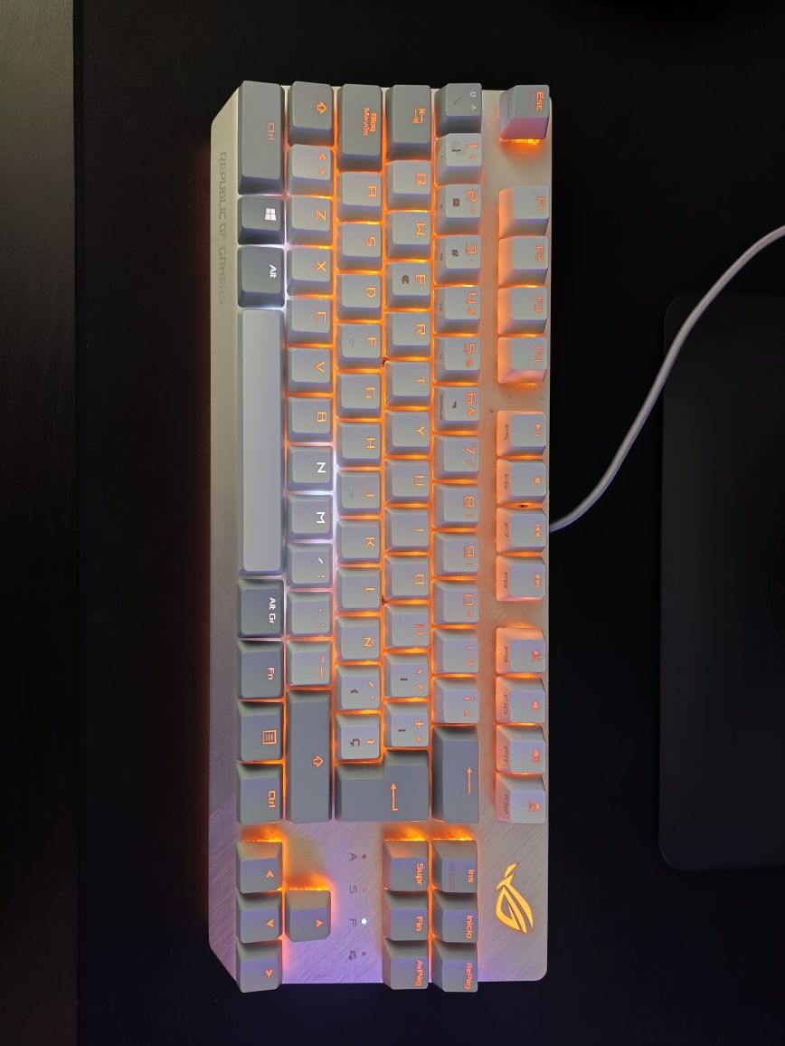Teclado Gaming Asus TKL Moonlight White Espanhol COM GARANTIA