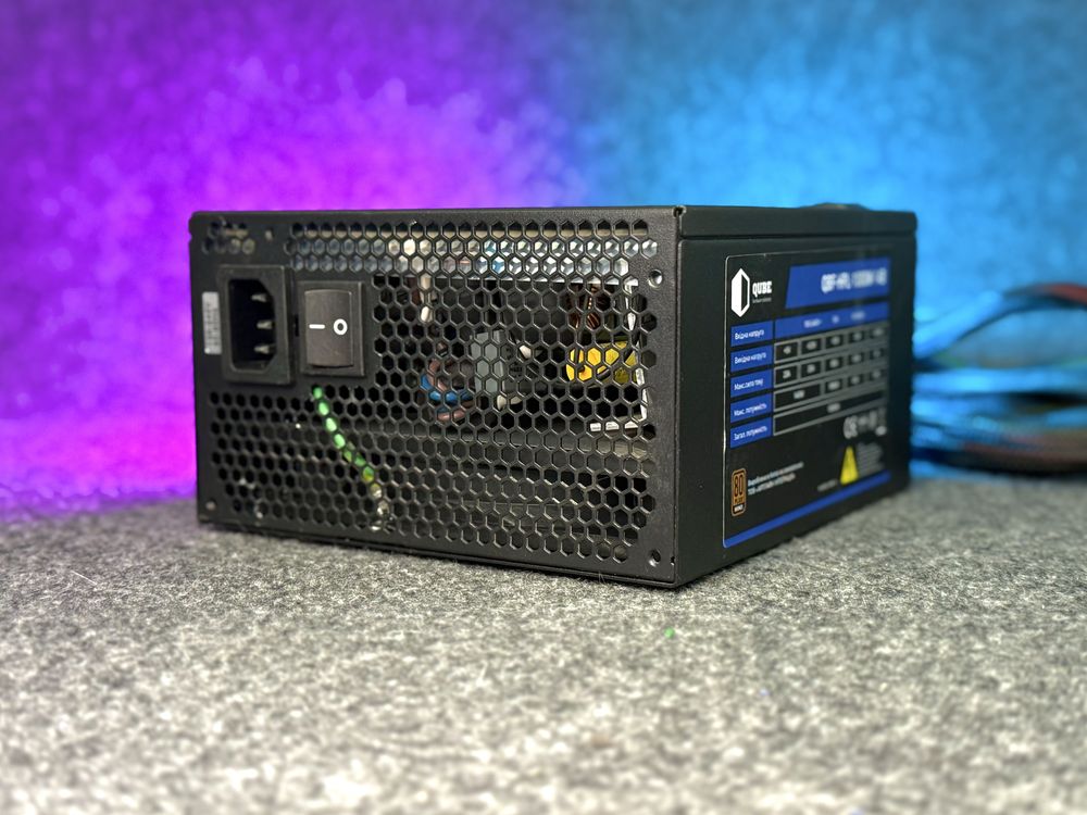 Гарантія! 1000 Вт блок живлення QUBE QBF-HPL-1000W-14B 80+ Bronze