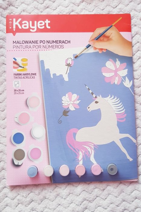 zestaw do malowania po numerach Kayet Kids z motywem jednorożca
