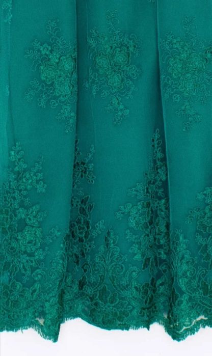 Vestido Festa em renda verde