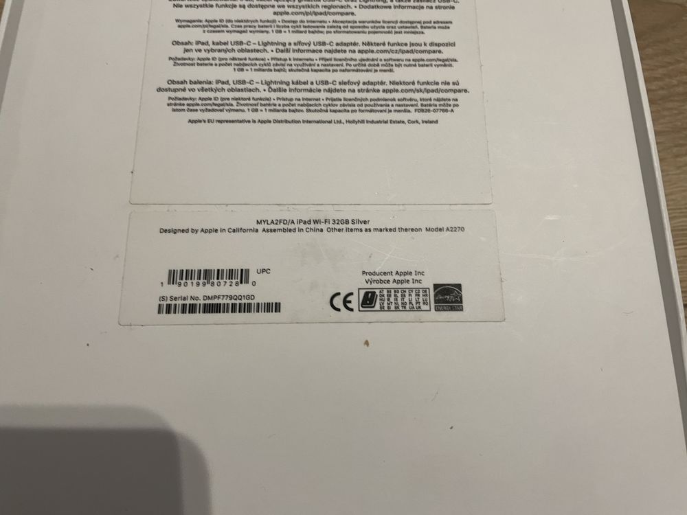 iPad 10,2” 8th gen 32GB wifi jak nowy