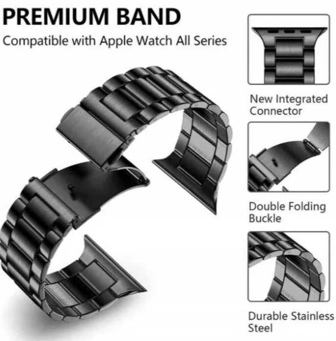 Pasek do zegarka Bransoleta metalowa Netolo Apple Watch Stal nierdzewn