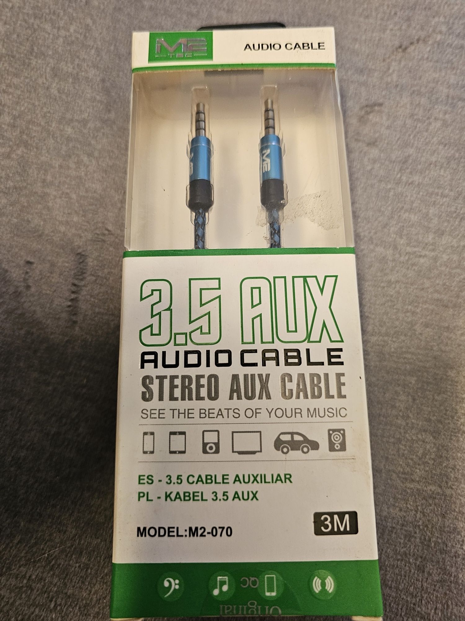 KABEL Audio 3.5 stereo Jack-Jack 3 metry Nowy
3 metry 
Nowy