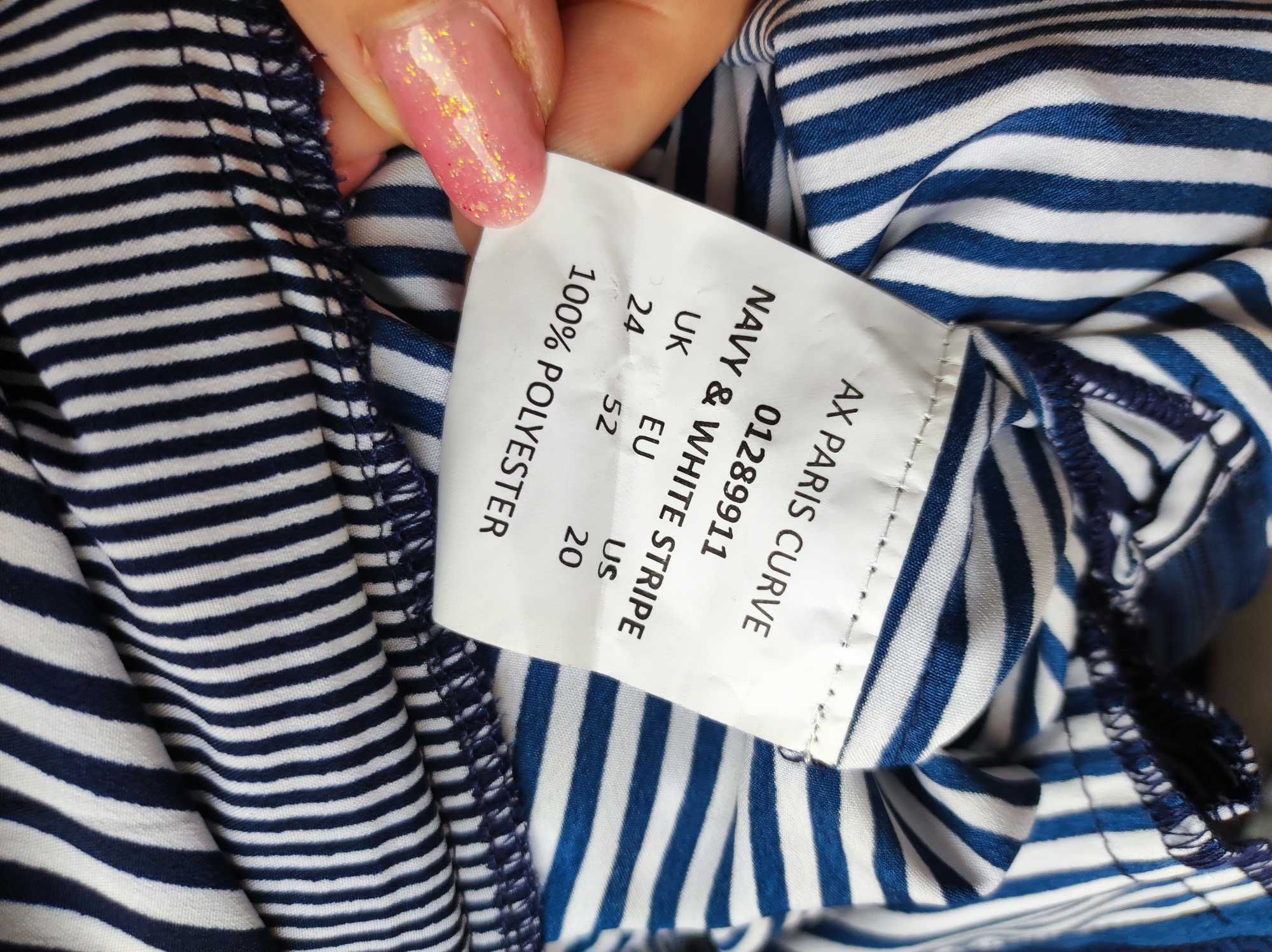 AX Paris Curve r 52 letni kombinezon w paski Nowy plus size