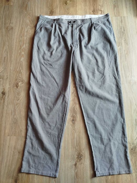 Męskie spodnie w kratę Nybo plus size
