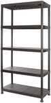 Estante em PVC preto 5 prateleiras