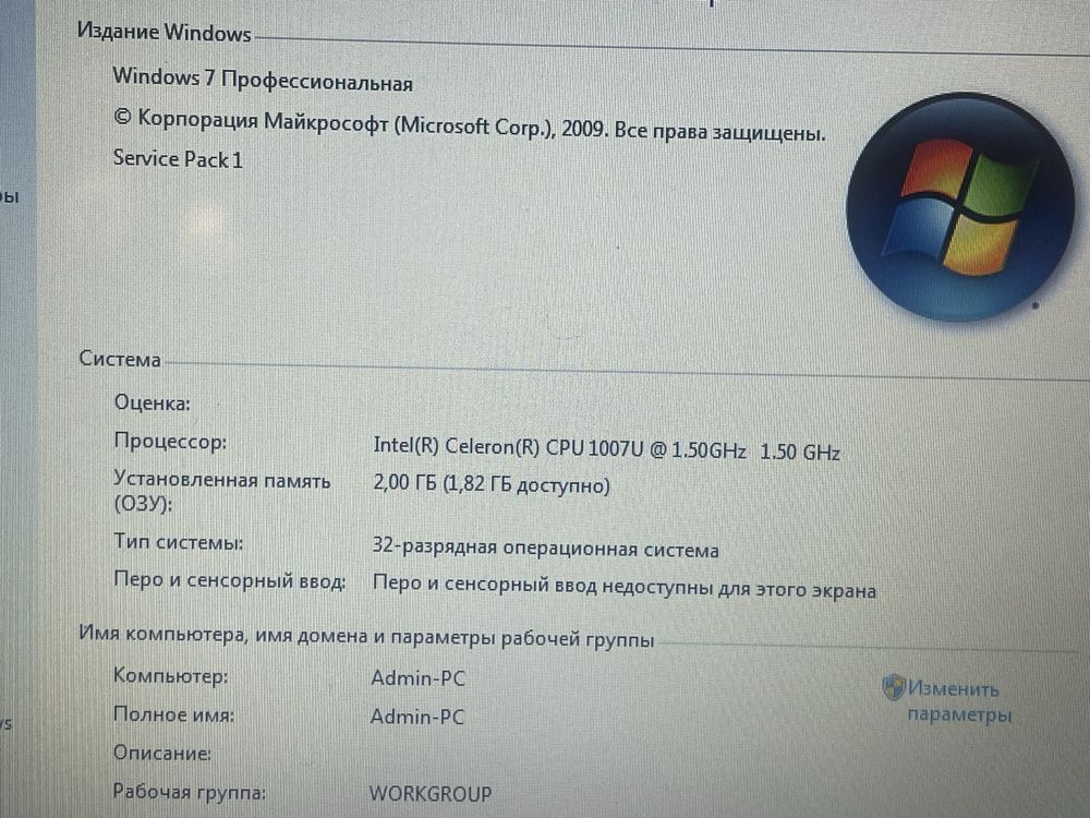 Нетбук asus 11,6 celeron 1007U 2x1,5 / 2gb / ssd 240gb / 2годин акб