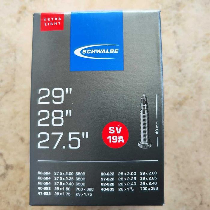 Câmara de Ar Schwalbe SV 19A ExtraLight 27,5"/28"/29”