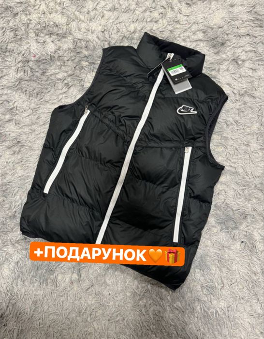 ВІДПРАВКА ЗАРАЗ‼️Жилетка Nike NSW Black (Чорно-Біла),найк нсв,nsw,желе