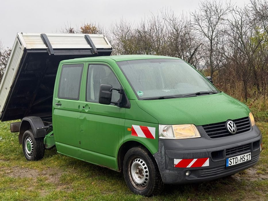 Volkswagen T5 Doka Kiper  VW T5 Doka Kiper Wywrotka 2.5tdi 6-osobowy