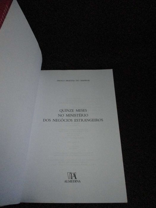Livro 15 Meses no Ministério dos Negócios Estrangeiros Freitas Amaral