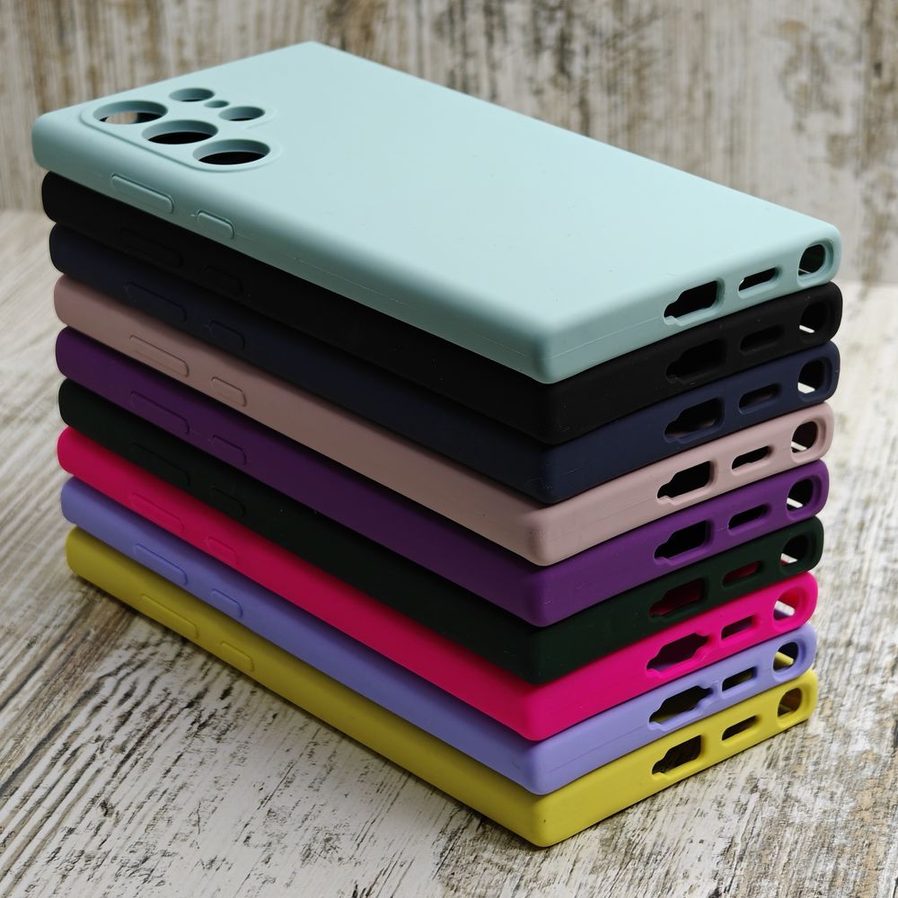 Не пачкаются. Чехол Silicone Case на Samsung S24 Ultra Микрофибра