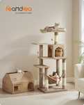Drapak Domek Dla Kota Z 4 Drapakami 2 Platformami 143 Cm Camel