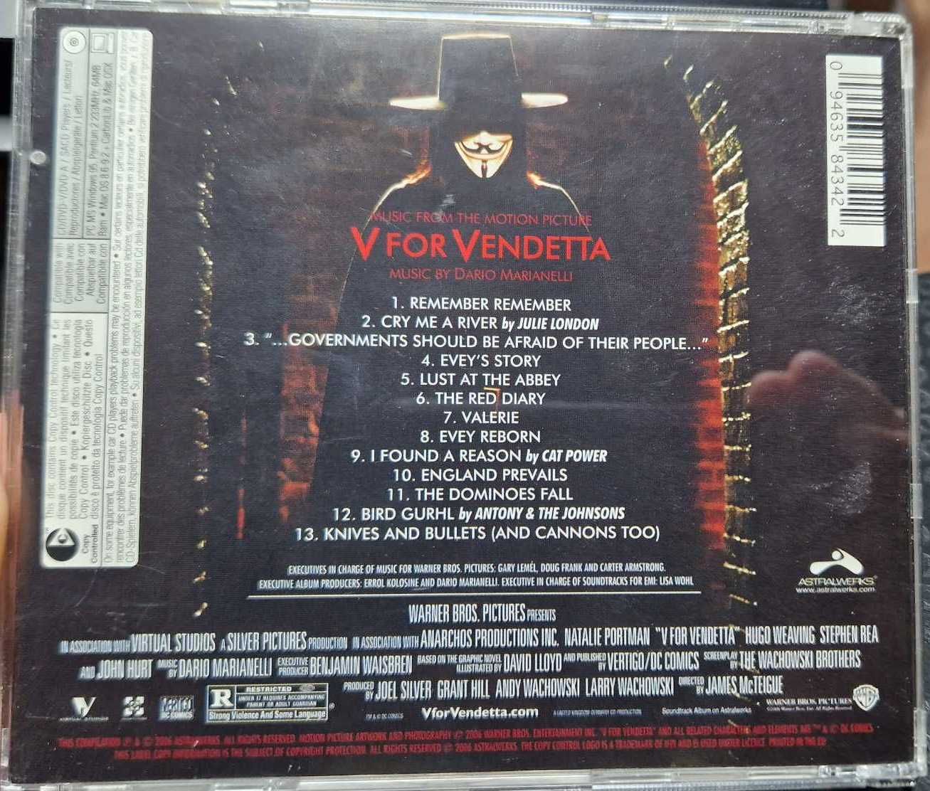 V for Vendetta OST CD