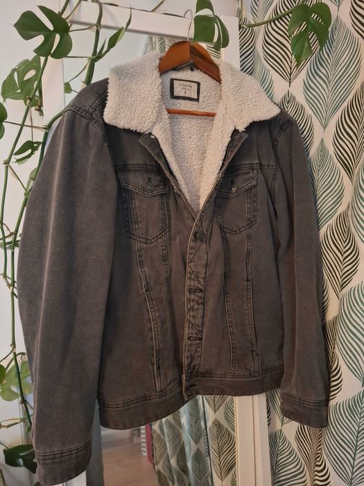 Kurtka męska jeansowa z barankiem Terranova M