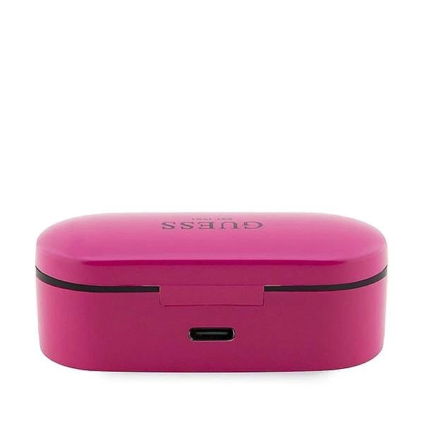 Słuchawki Bluetooth Guess TWS + stacja dokująca - różowe