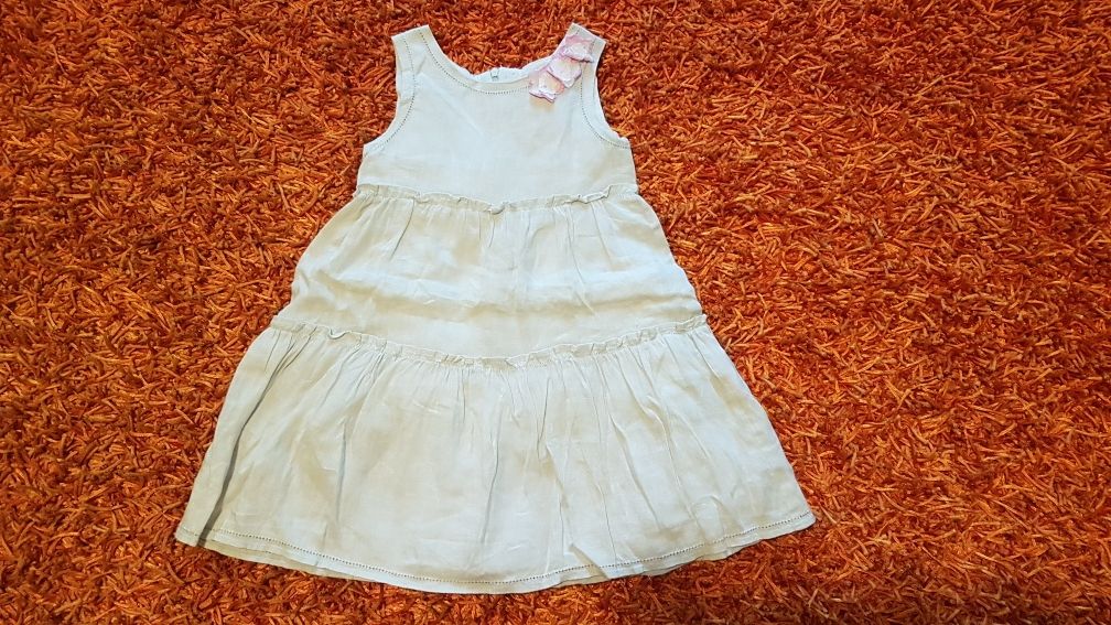 OFERTA PORTES - Vestido Bege 100% Algodão da Zara Girls (5-6Anos)