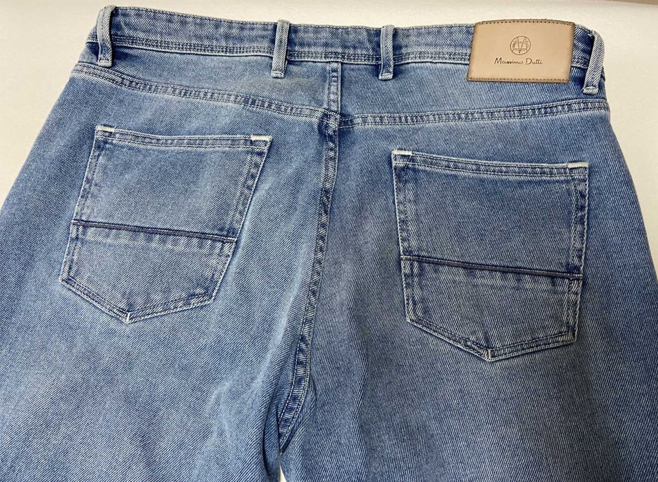 Calças Massimo Dutti Ganga Azul Claro Tamanho 40 Slim Fit Novas