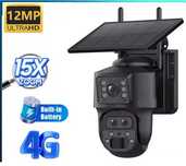 FOTOPUŁAPKA Kamera 12MP 15X zoom SIM SOLAR 4G PTZ  3 obiektywy‼️ podgl