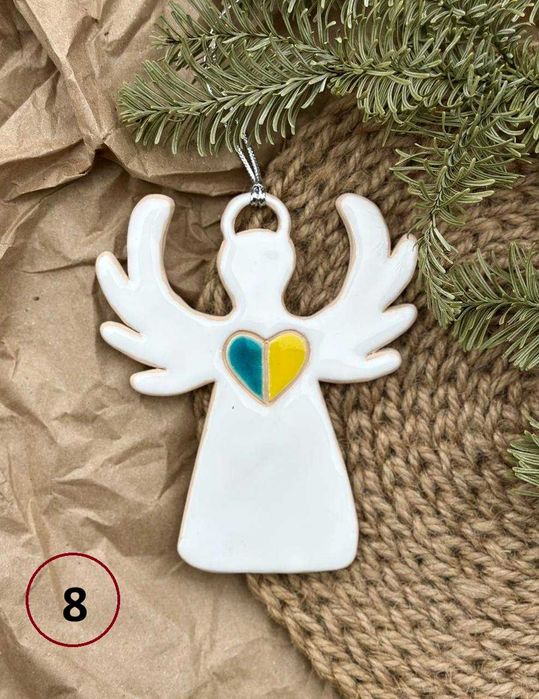 Ялинкові прикраси ручної роботи. Керамічні прикраси для дому