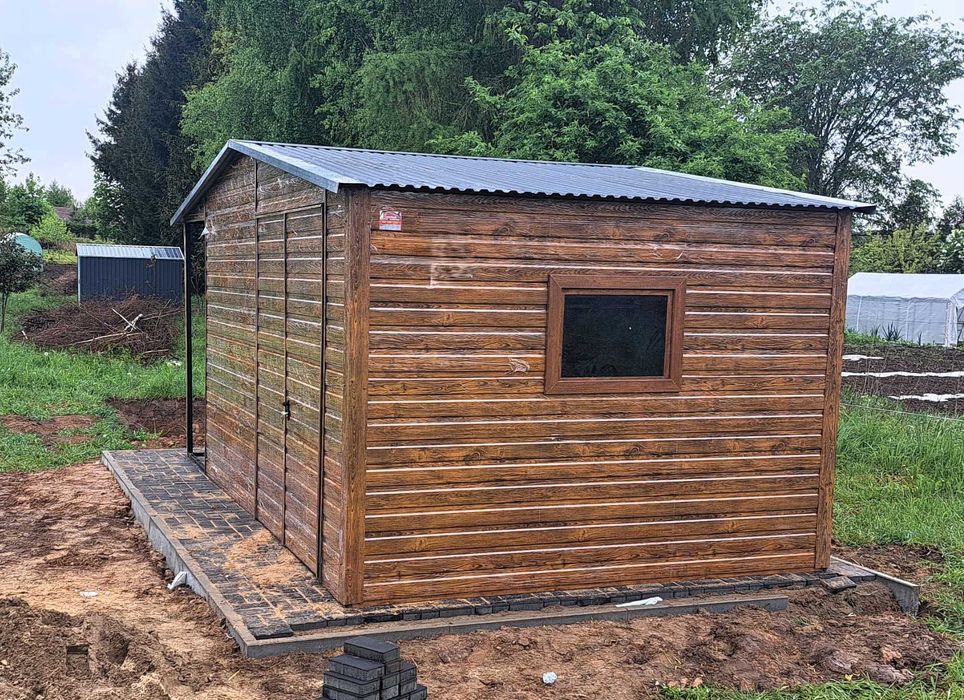 Ocynkowany Blaszak -Garaż Blaszany Dwuspadowy Ocynk –Tanio – Maj-Blach