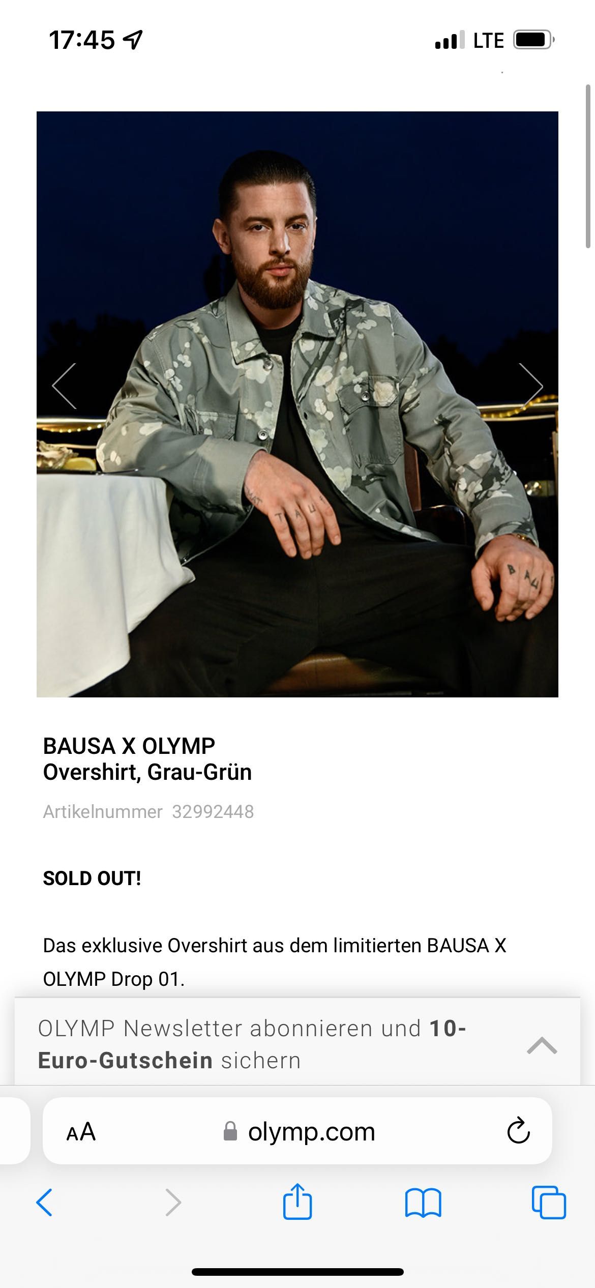Rare Jacket Bausa x Olymp full print pattern new, SOLD OUT
