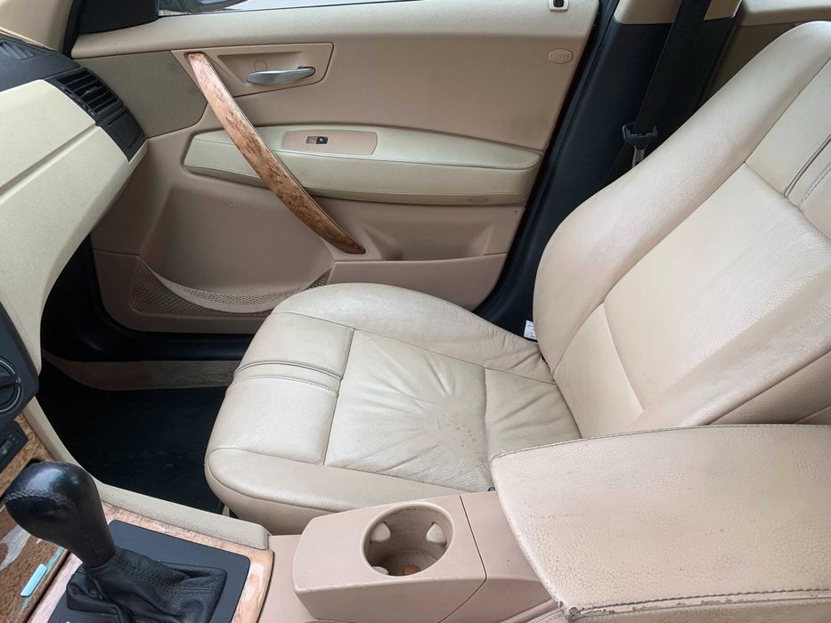 Bmw x3 e83 skóra krem komplet foteli boczki Europa przed lift lędźwie