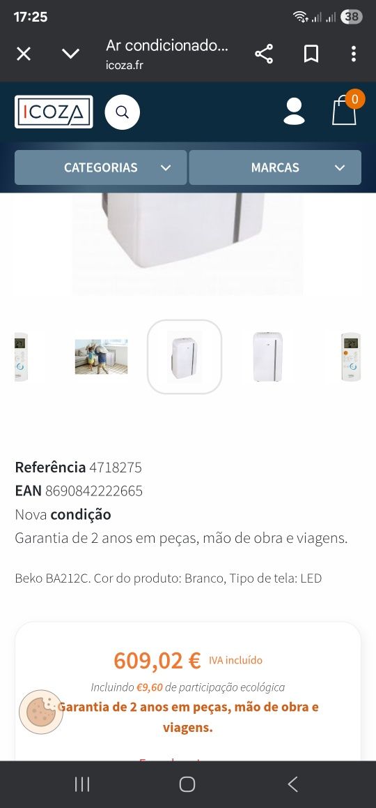 Ar condicionado portátil 12.000Btu
