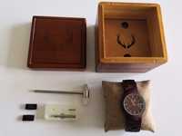 Zegarek drewniany, naturalne drewno amarantowe, Wood watch, Woodison