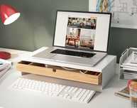 Suporte com gaveta para monitor ou portátil ELLOVEN IKEA