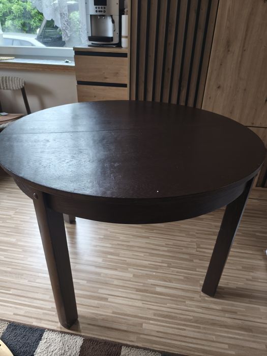 Stary drewniany stół okrągły 110 cm