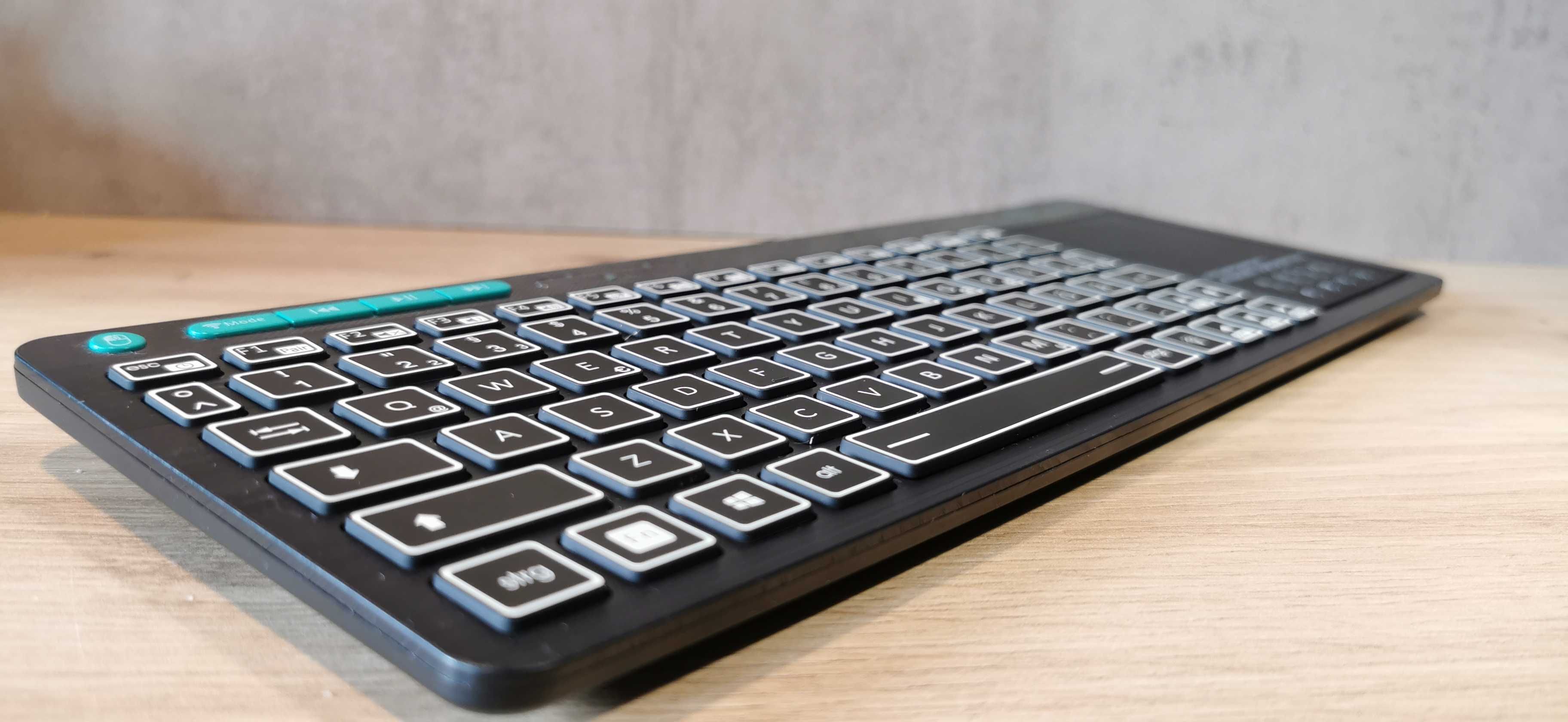 Klawiatura Bezprzewodowa RII RT518S Podświetlana z Touchpadem