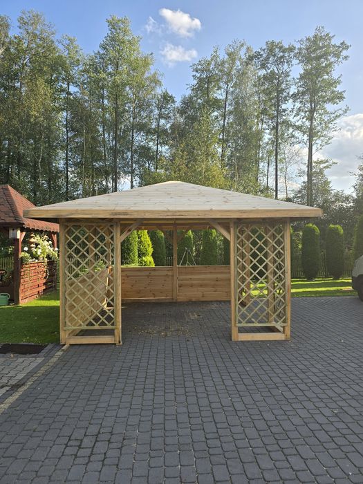 Altanka ogrodowa, 4x4m Montaż, Malowanie, Pokrycie dachu w cenie