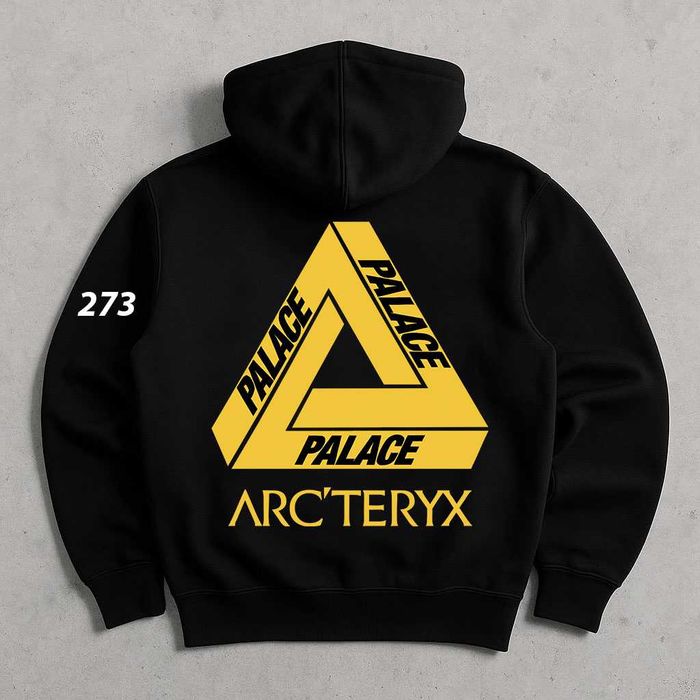 Биг Лого Принт • Arcteyx Худи Черное • GorpCore • Артерикс Кофта Чорна