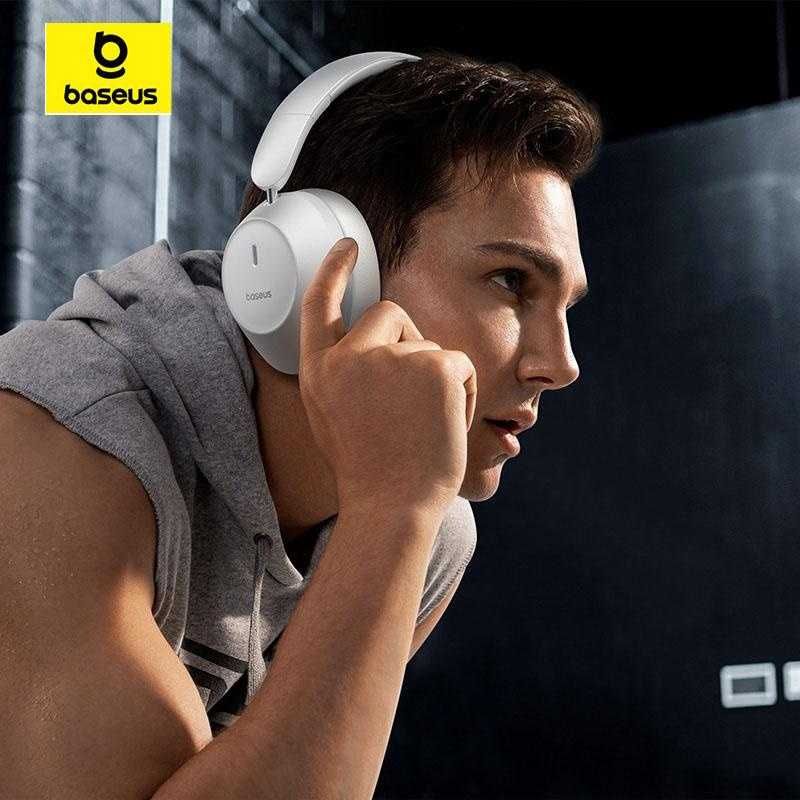 Наушники Baseus Bass 30 Max White Bluetooth 5.3 40mm 50H Low Latency