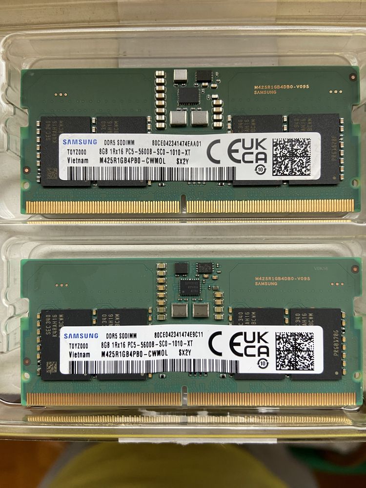 Оперативна памʼять Samsung 2x8 gb so-dimm DDR5 5600 MHz