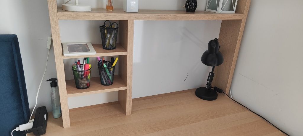 Biurko Ikea LAGKAPTEN / OLOV z nadstawką Ikea Micke