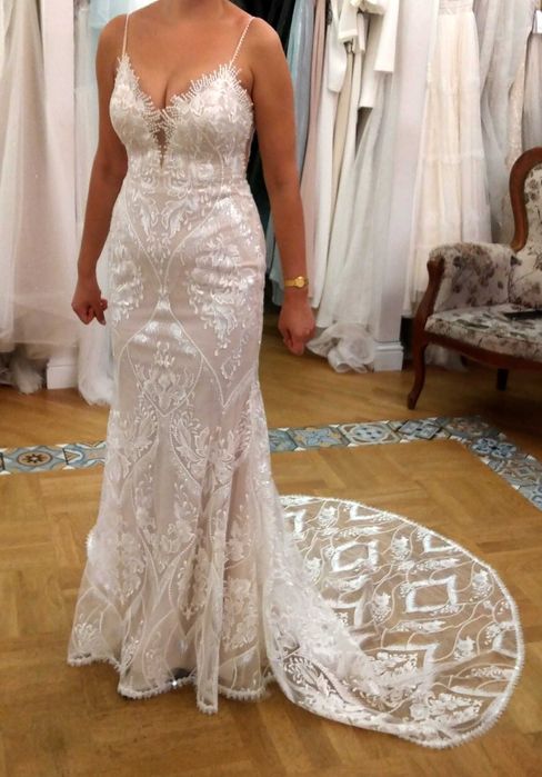 suknia sukienka ślubna boho s Chic Nostalgia Roza Rosa Madonna koronka