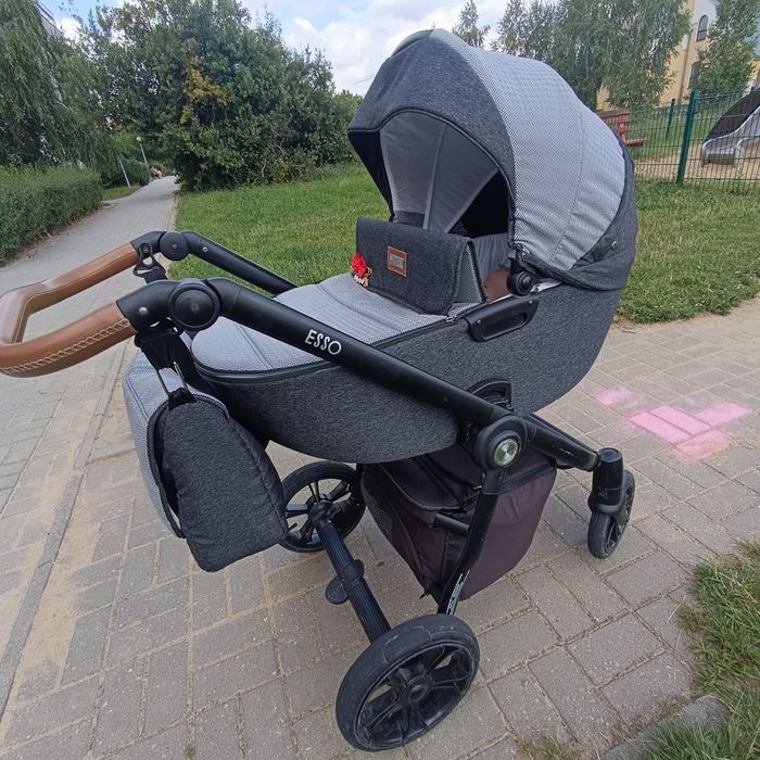 Wózek Roan Esso Black Check głęboko spacerowy