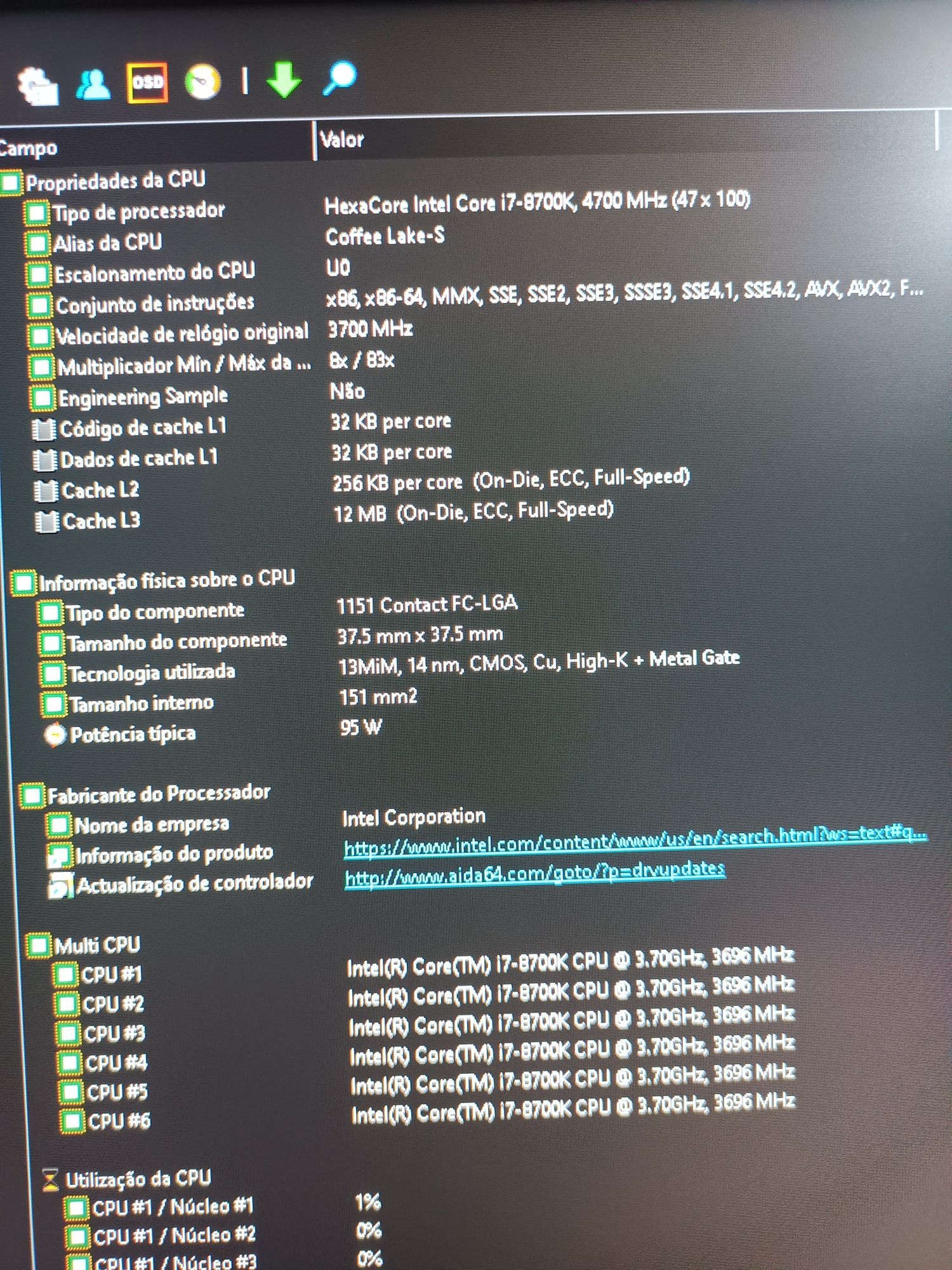i7 8700K + Z370 AORUS GAMING K3 + 16 GB DDR4