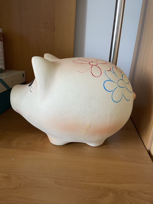 Duża świnka skarbonka XXXL z młotkiem