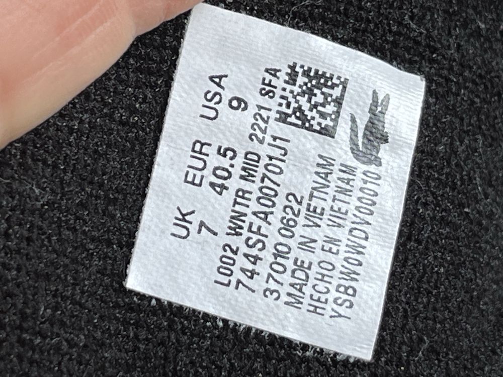 Lacoste L002 winter mid r 40,5